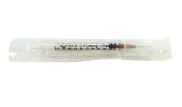 Шприц sfm 3-х компонентный инсулиновый 1 мл u-100 (0,45 х 12 мм) фотография