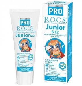 Зубная паста ROCS Junior Сливочный пудинг 74г