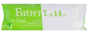 Бинт стерильный 7x14см индивидуальная упаковка 32г/м3 Емельянъ Савостинъ