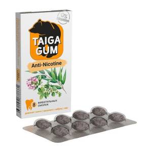 Смолка жевательная Taiga Gum против курения Алтайский Нектар 8шт