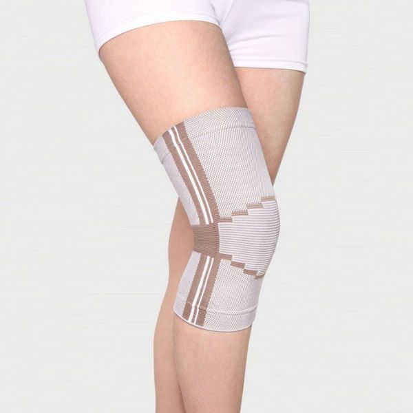 Бандаж на коленный сустав KS-E02 эластичный бежевый фотография