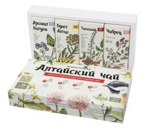 Подарочный набор чая «Алтайский чай» АлтайМаг, 80 пакетиков