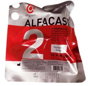 Бинт Alfacast полимерный белый 5см*3,6м 1шт
