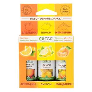 Набор эфирных масел Апельсин/Лимон/Мандарин Oleos 30мл