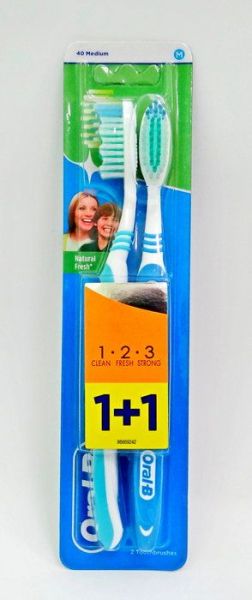 Зубная щетка Oral-B 3effect натуральная свежесть 2шт фотография
