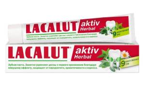 Лакалют зубная паста Aktiv herbal 75мл